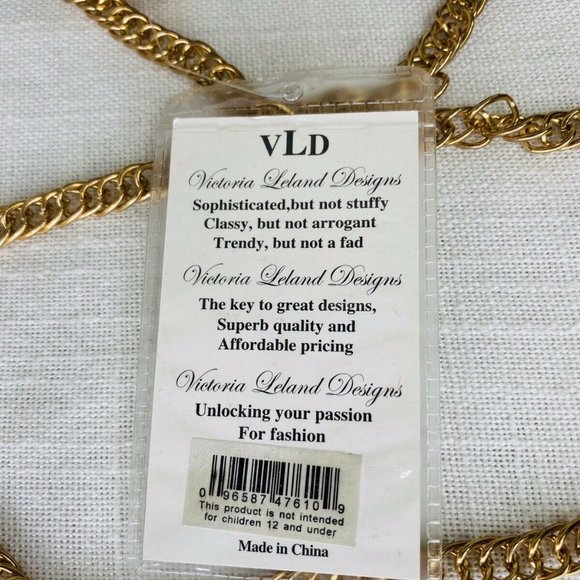 New Victoria Leland Designs Shimmer Crossbody Bag Gold Chain Strap - Picture 9 of 9